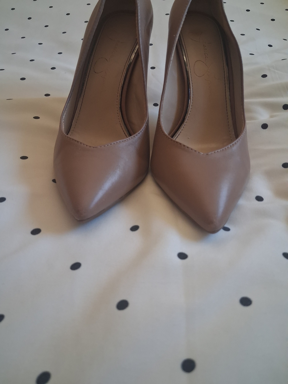 Jessica Simpson Beige Pointed-Toe Pumps - Picture 8 of 8